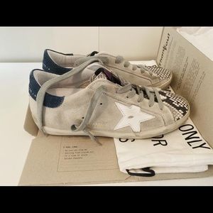 Golden Goose Suede/Snakeskin Sneaker Size 38/8